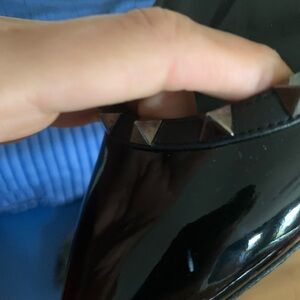 Valentino Garavani Black Flats with Silver Studs